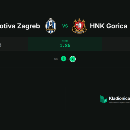 Lanac, korak 2: NK Lokomotiva Zagreb vs HNK Gorica (8. kolovoza 2026.) · ✕ 3:1