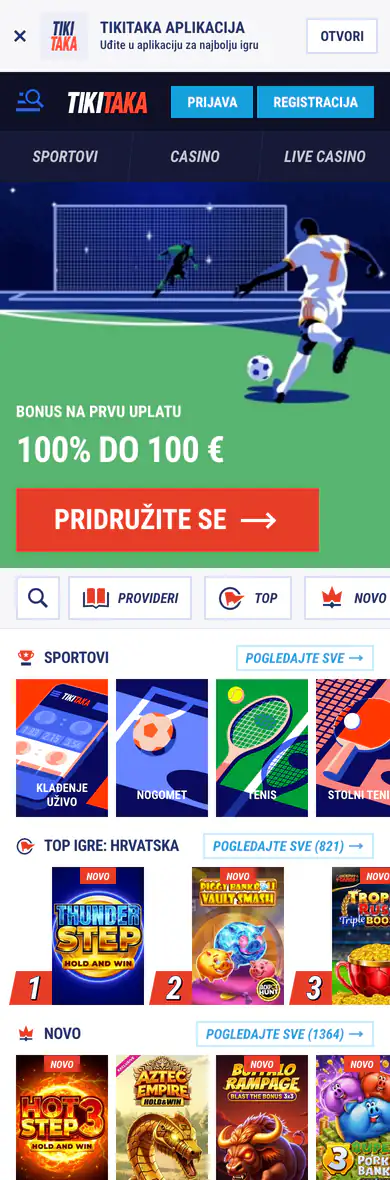 Mobilna verzija stranice Tikitaka